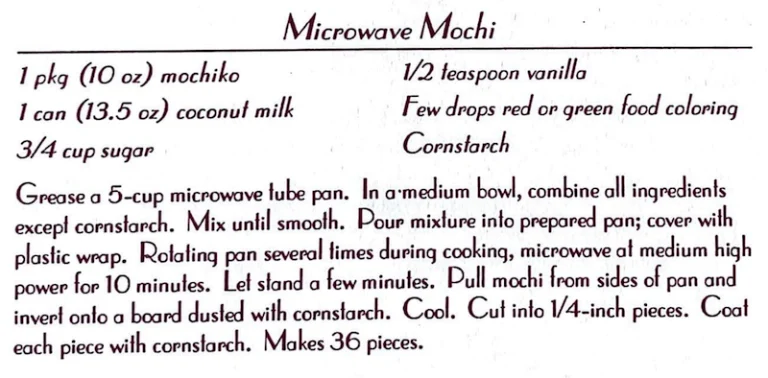 Microwave Mochi