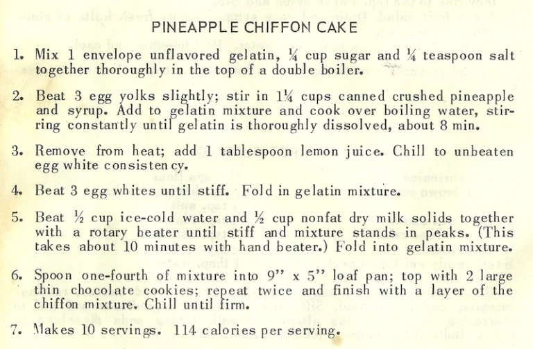 Pineapple Chiffon Cake