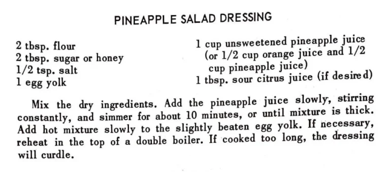 Pineapple Salad Dressing