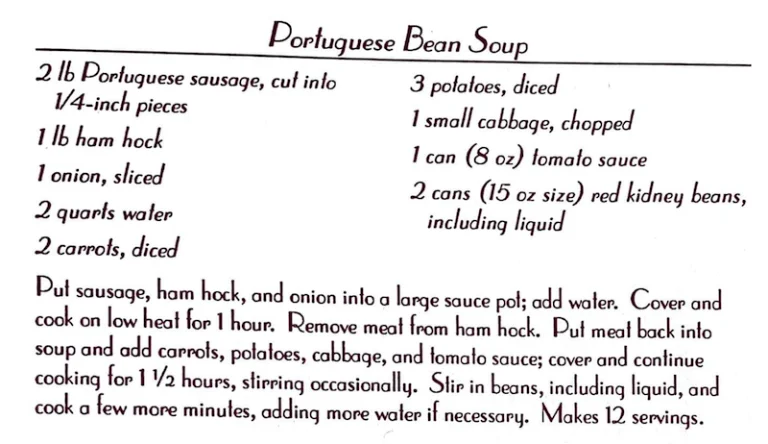Portuguese Bean Soup #2