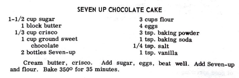 Seven Up Chocolate Cake