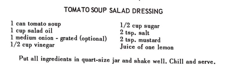 Tomato Soup Salad Dressing
