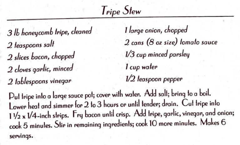 Tripe Stew