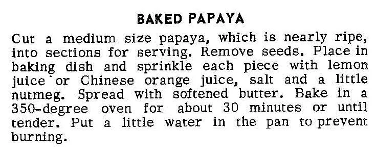 Baked Papaya