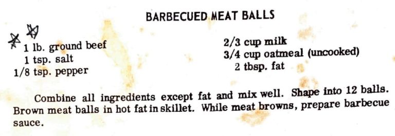 Barbecued Meat Balls