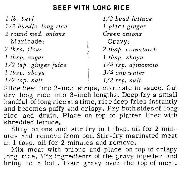Beef With Long Rice