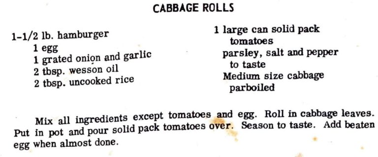 Cabbage Rolls