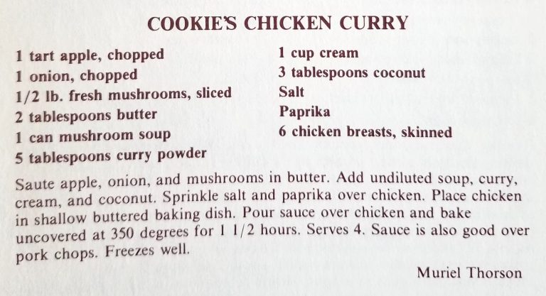 Cookie’s Chicken Curry