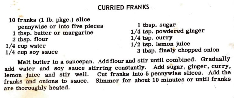 Curried Franks