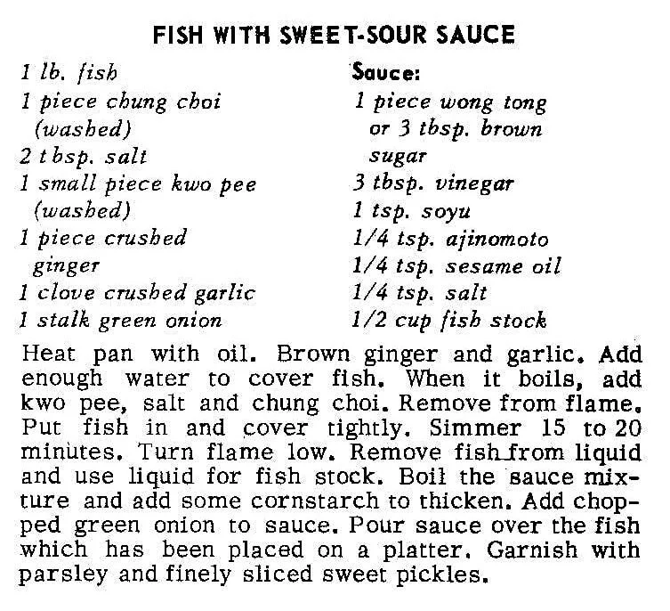 Fish With Sweet-Sour Sauce