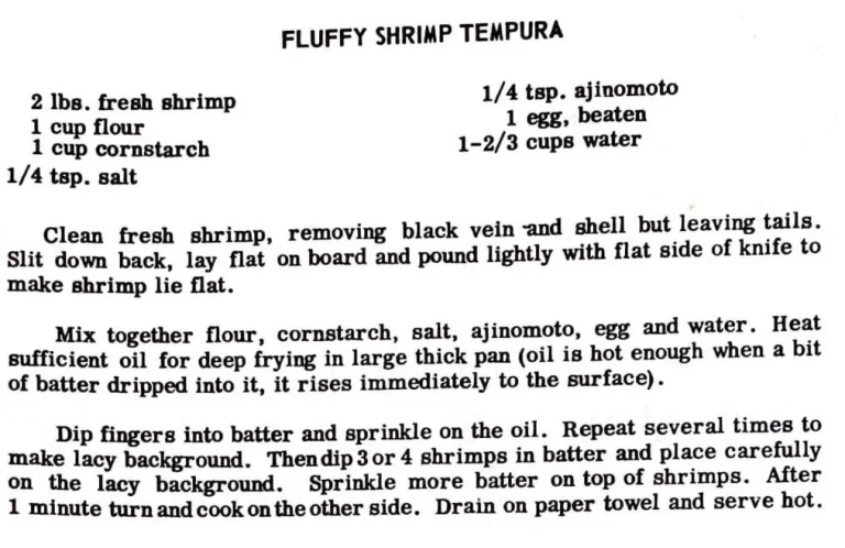 Fluffy Shrimp Tempura