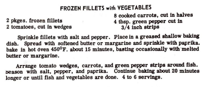 Frozen Fillets With Vegetables