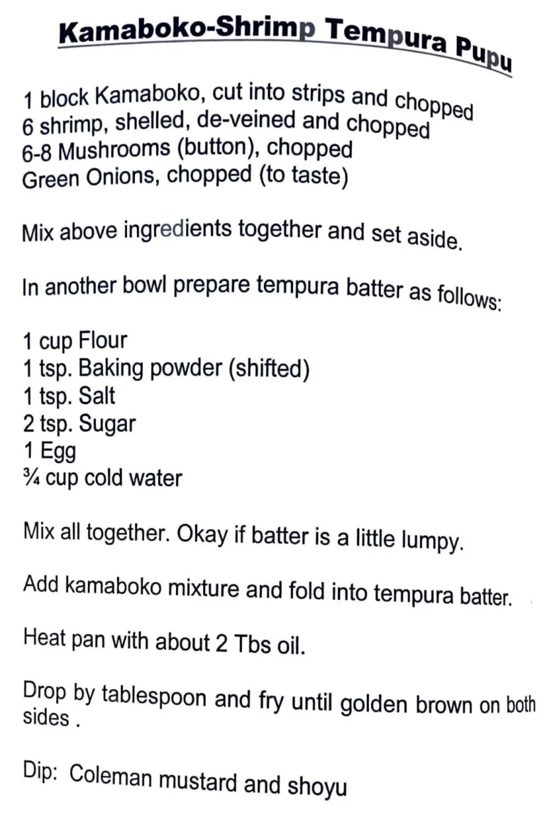 Kamaboko-Shrimp Tempura Pupu