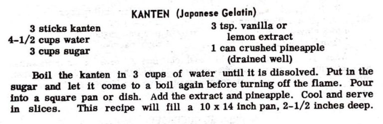 Kanten (Japanese Gelatin)
