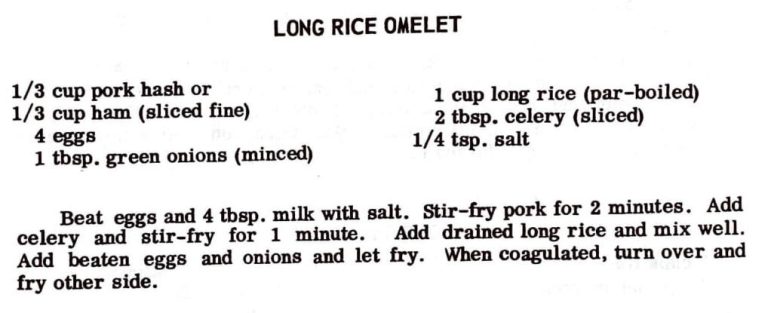 Long Rice Omelet