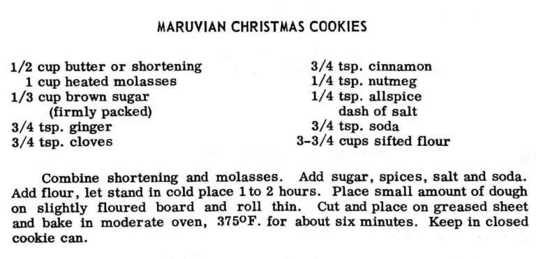 Maruvian (Moravian) Christmas Cookies