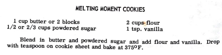Melting Moment Cookies