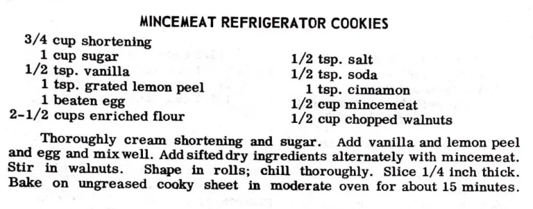 Mincemeat Refrigerator Cookies