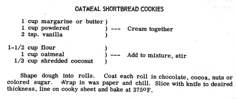 Oatmeal Shortbread Cookies
