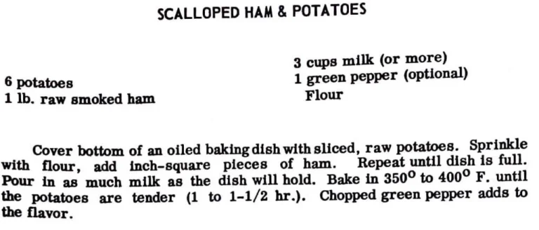 Scalloped Ham & Potatoes