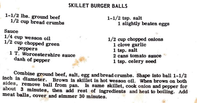 Skillet Burger Balls
