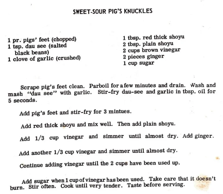 Sweet-Sour Pig’s Knuckles