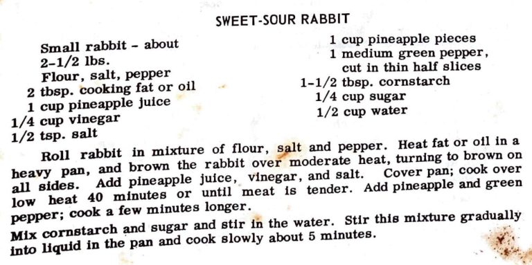 Sweet-Sour Rabbit