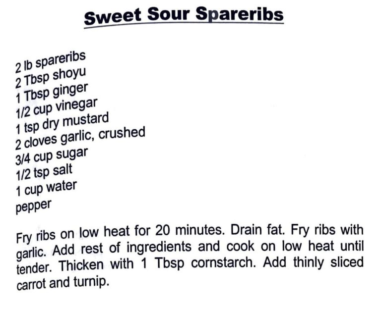 Sweet Sour Spareribs