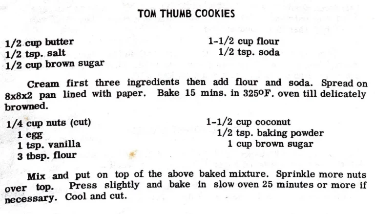 Tom Thumb Cookies