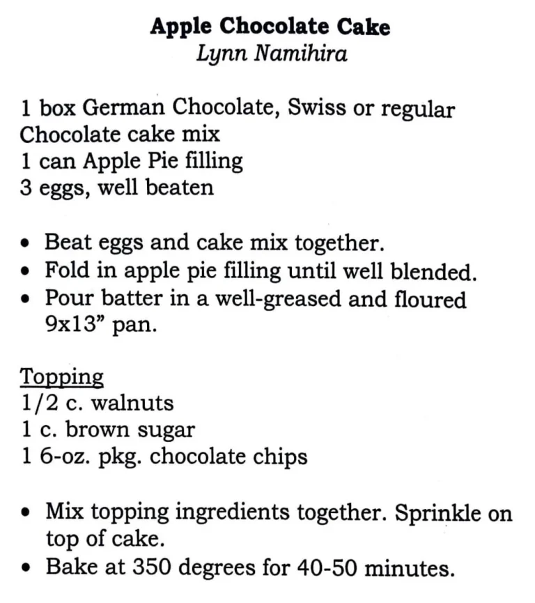 Apple Chocolate Cake