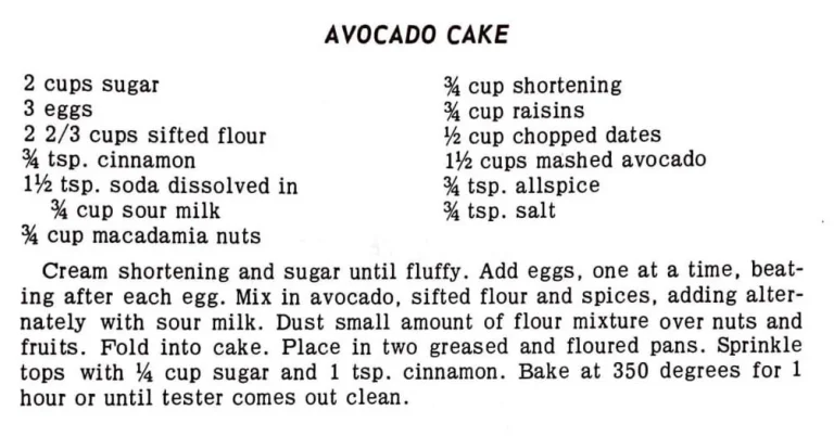 Avocado Cake
