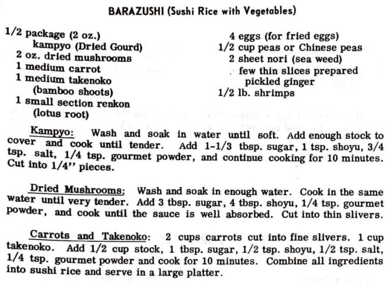 Barazushi (Sushi Rice With Vegetables)