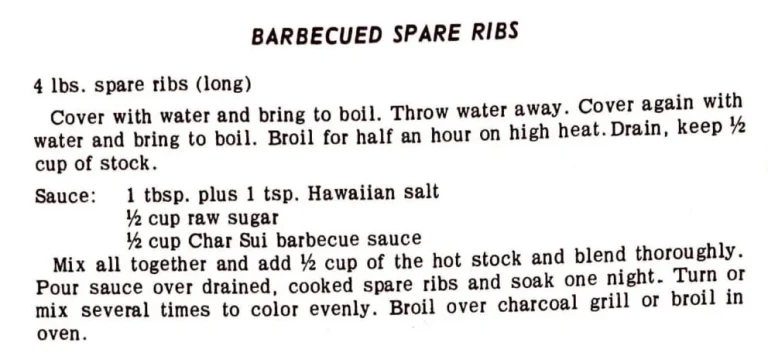 Barbecued Spare Ribs