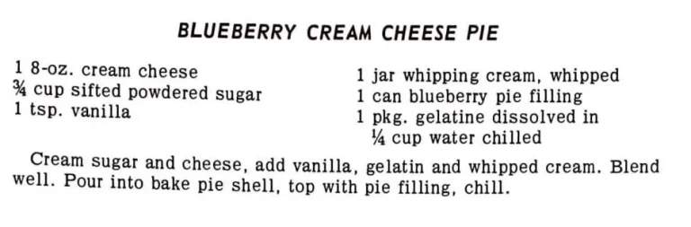 Blueberry Cream Cheese Pie