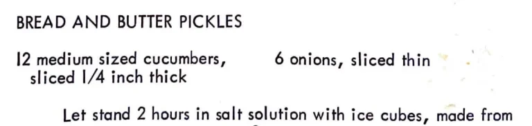 Bread and Butter Pickles