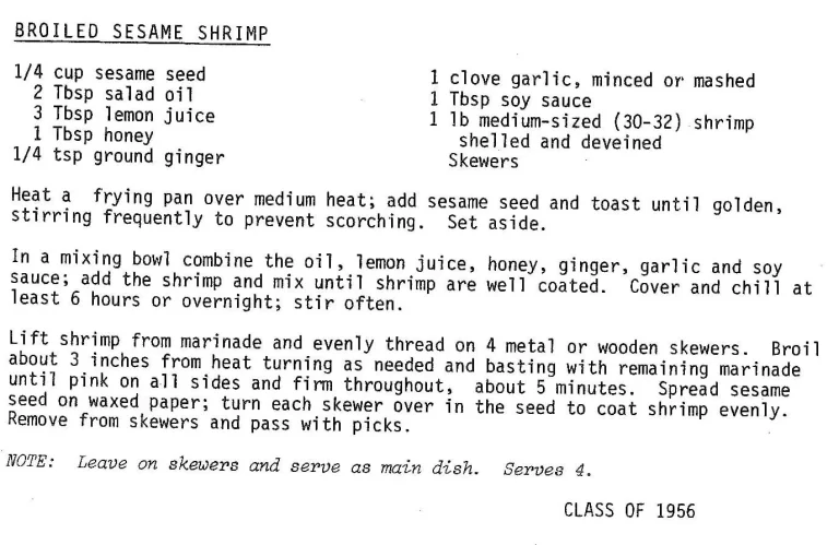 Broiled Sesame Shrimp