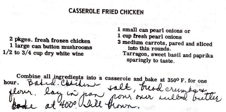 Casserole Fried Chicken