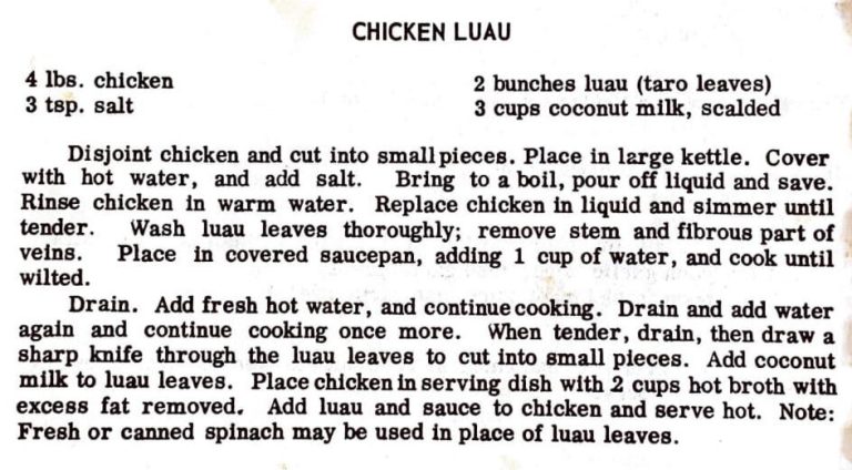 Chicken Luau