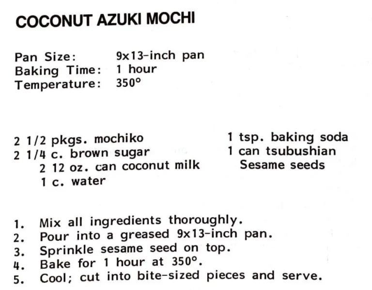 Coconut Azuki Mochi