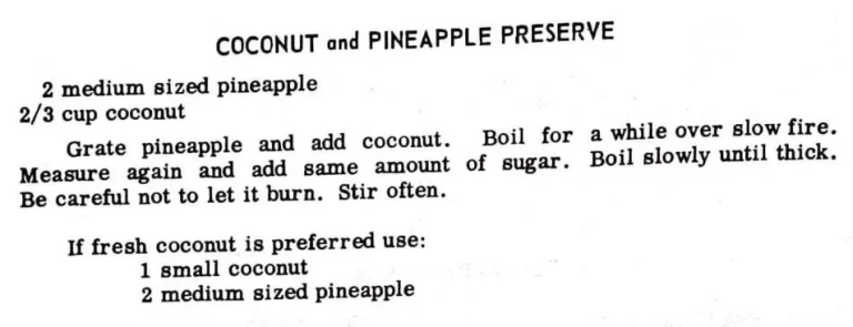Coconut and Pineapple Preserve
