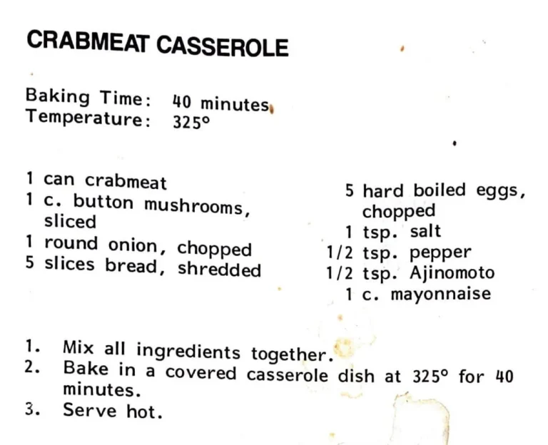 Crabmeat Casserole
