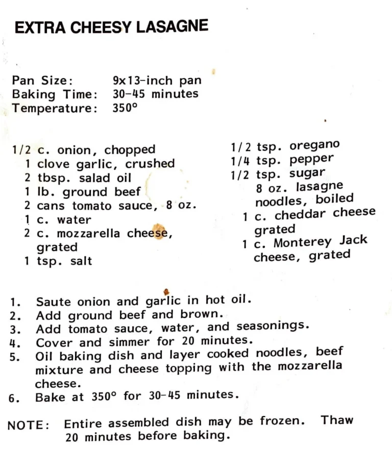 Extra Cheesy Lasagne