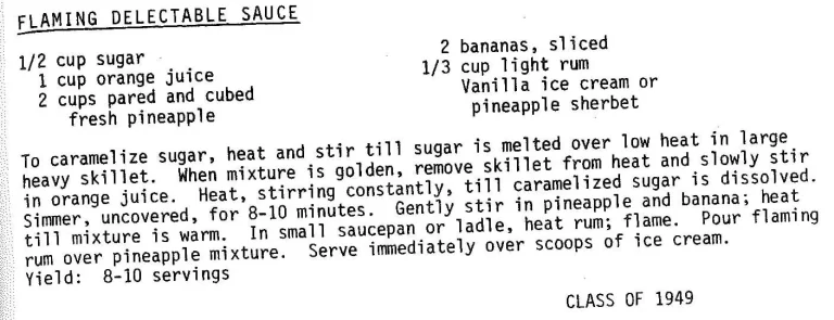 Flaming Delectable Sauce