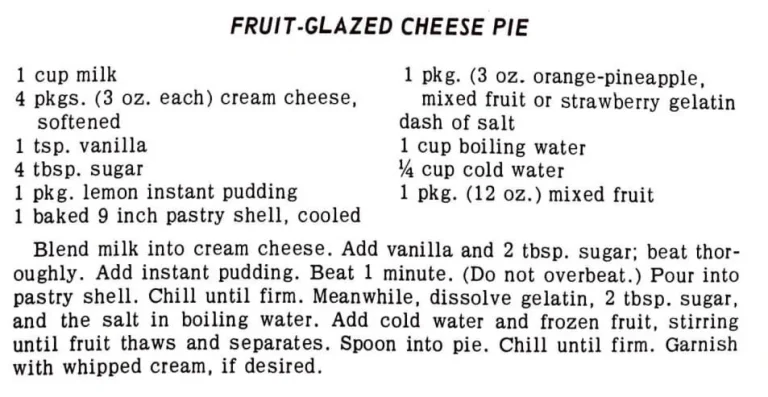 Fruit-Glazed Cheese Pie