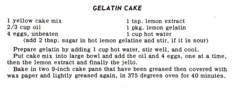 Gelatin Cake