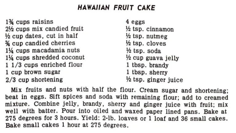 Hawaiian Fruit Cake