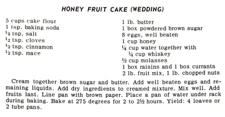 Honey Fruit Cake (Wedding)