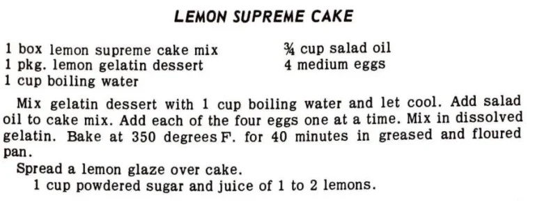 Lemon Supreme Cake