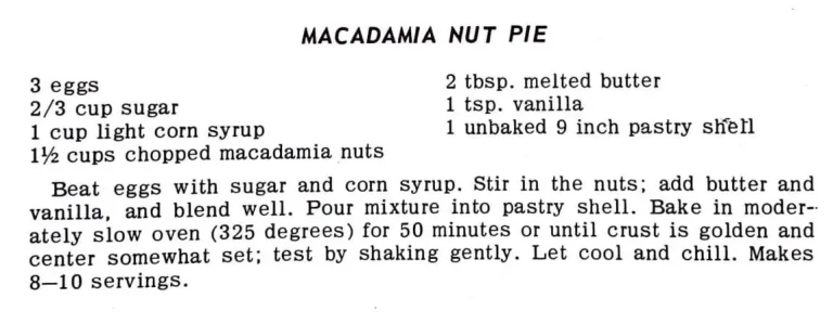 Macadamia Nut Pie