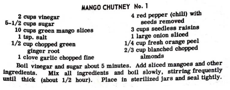 Mango Chutney No. 1